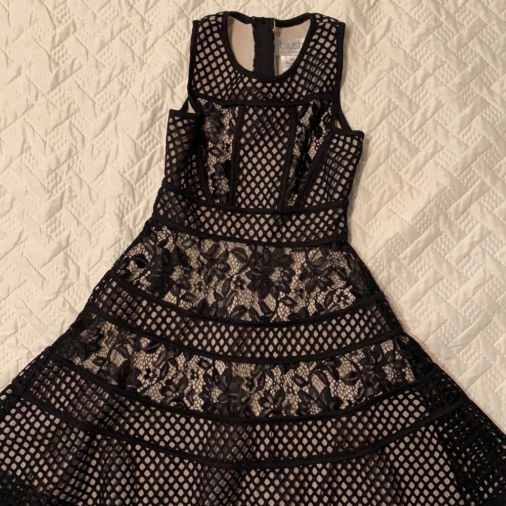 Girls size 10 Black Lace dress